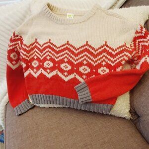 Little Girls Crazy 8 Cable Knit Sweater size M (7-8) Holiday Christmas
